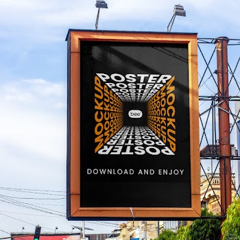 Free Vertical Billboard Mockup