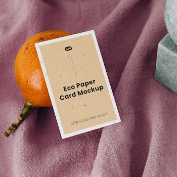 Free Vertical Card with Orange