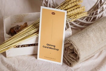 Free Vertical Paper Card Mockup