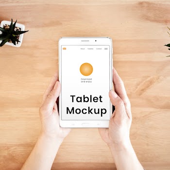 Free Vertical Tablet Screen Mockup