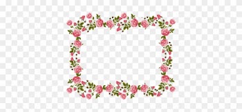 Free Vintage Pink Rose Frame By Meinlilapark Http - Floral Border Clip Art