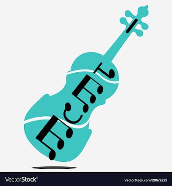 Free violin stock blue vector image