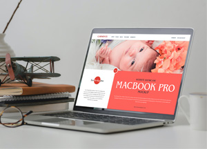 Free Website Showcase MacBook Pro Mockup  ro 