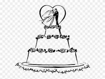 Free Wedding Cake Clipart Image - Drawing Of A Wedding Cake