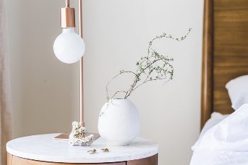 Free white lamp bedside table | Free Photo - rawpixel