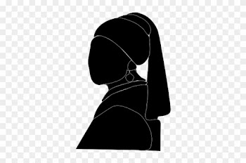 Free Woman With Pearl Free Handshake With Black Outline - Girl