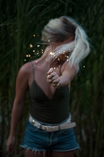 Free woman with sparklers image, | Free Photo - rawpixel