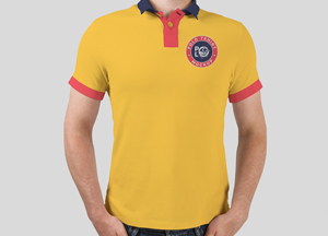 Free Young Man Wearing Polo T-Shirt PSD Mockup 