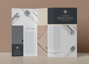Free Z-Fold Brochure Mockup PSD Design 2019 z-fold brochure miklpn 