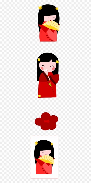 Freebie - Koeshi Girl Note Cards