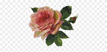 Freebie Printables, French Labels, Roses And The Giveaway - Transparent Vintage Flower Png