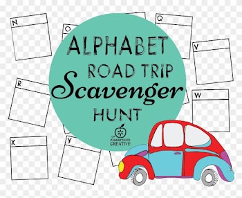 Freebie Road Trip Alphabet Scavenger Hunt - Road Trip