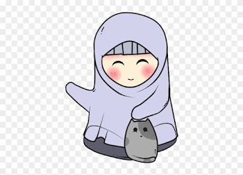 Freebies Doodle Muslimah And Cat - Girl Muslimah With Telekung Gif