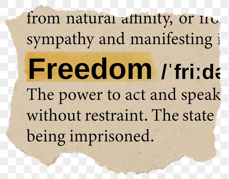 Freedom png dictionary word sticker, | Free PNG - rawpixel