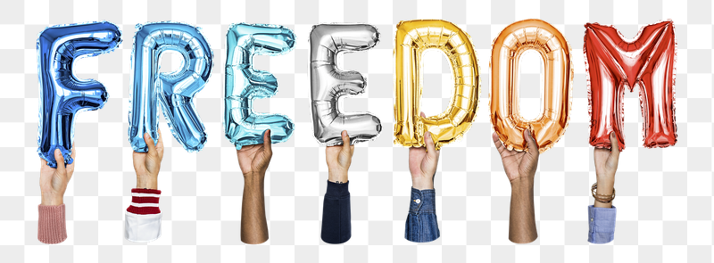 Freedom word png, hands holding | Free PNG - rawpixel