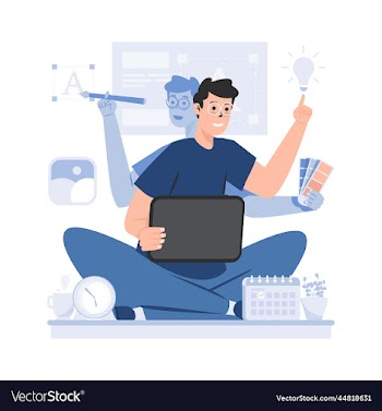 freelance designer multitasking