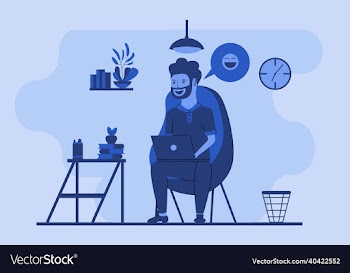 freelancer concept flat design