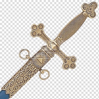 Freemasonry Dagger Sword SF Masonic Auditorium Scabbard, Sword transparent background PNG clipart