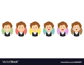 french avatar with various expression