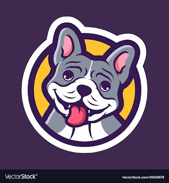 french bulldog cartoon character design