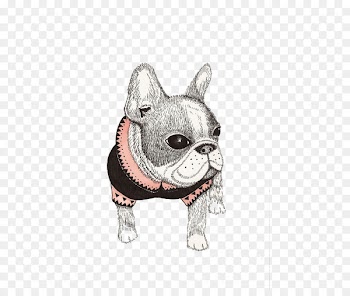 French Bulldog Pug Boston Terrier Illustration - Puppy Animals Decorative painting 