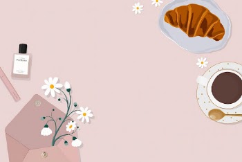 French cafe pink background, women&rsquo;s | Free Photo - rawpixel