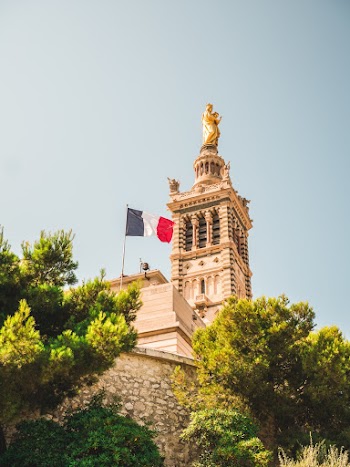 French Flag on a Building