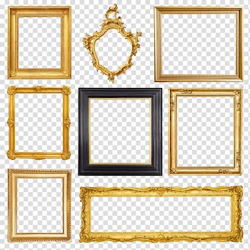 French frame transparent background PNG clipart