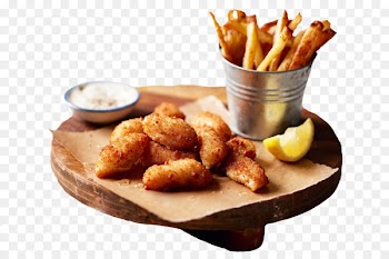French fries Chicken fingers Fish and chips Chicken nugget Tartar sauce - fish 
