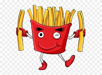 French Fries Fast Food Junk Food Cartoon - Cartoon Food