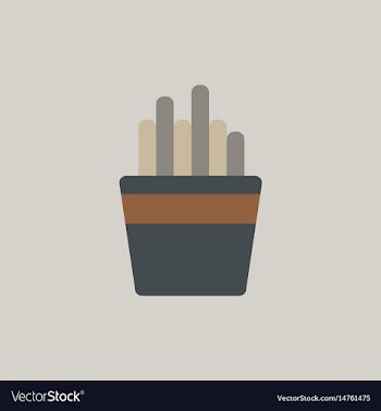 French fries in paper box french fries fast food vector image