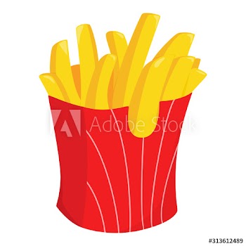 French fries in the box