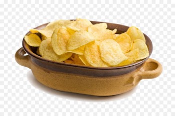 French fries Junk food Vegetarian cuisine Hash browns Potato chip - Potato chips on the plate 