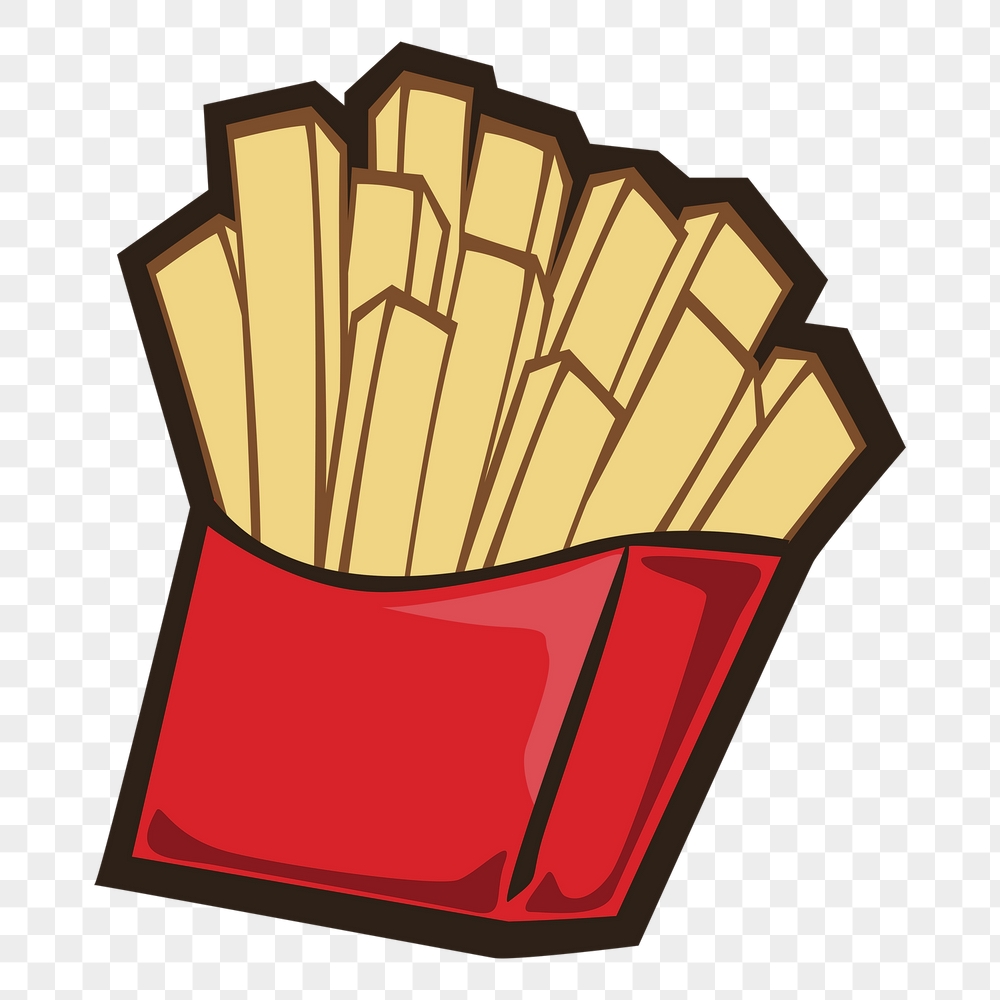 French fries png sticker, fast | Free PNG - rawpixel