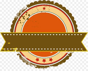 French fries Roseville Logo Ribbon - Brown ribbon Badge 