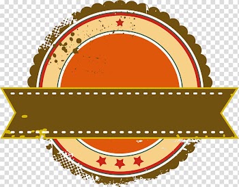 French fries Roseville Logo Ribbon, Brown ribbon Badge transparent background PNG clipart
