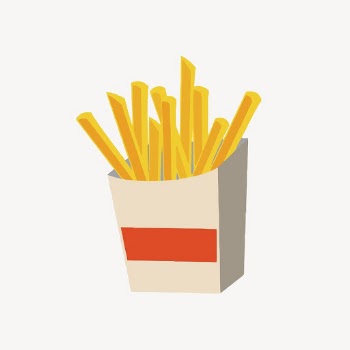 French fries sticker, fast food | Free Vector - rawpixel