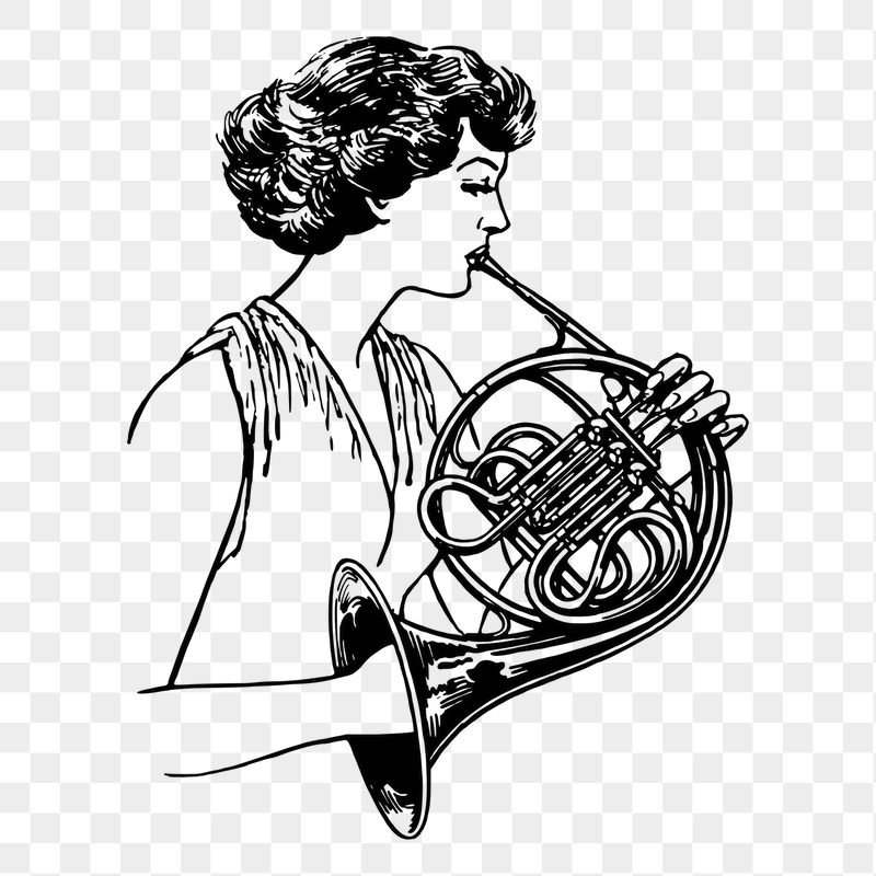 French horn instrument png sticker | Free PNG - rawpixel