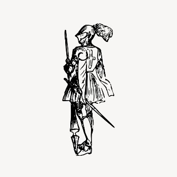 French knight clipart, historic people | Free Vector Illustration - rawpixel