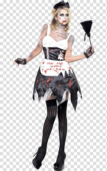 French maid Costume party Halloween costume, latex maid outfit transparent background PNG clipart