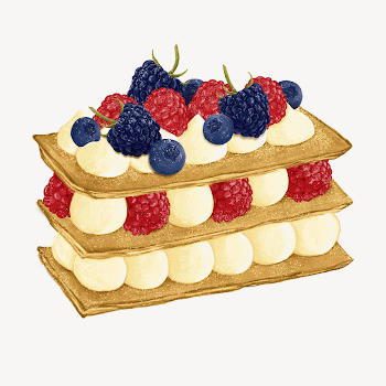 French mille-feuille, berry vanilla pastry | Free Photo Illustration - rawpixel