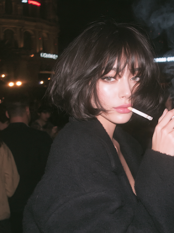 French New Wave Aesthetic Anti-Fashion Portrait