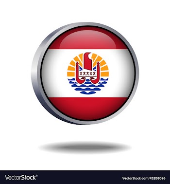 french polynesia flag button
