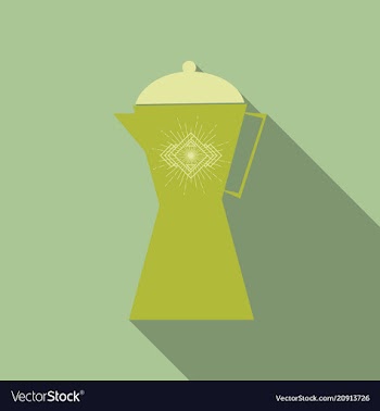 French press coffee maker flat material design vector image
