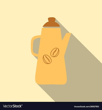 French press coffee maker flat material design vector image