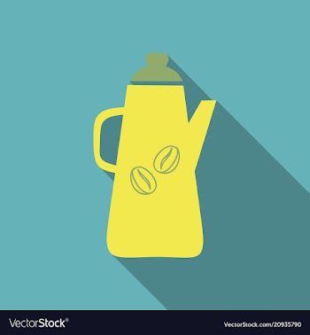 French press coffee maker flat material design vector image