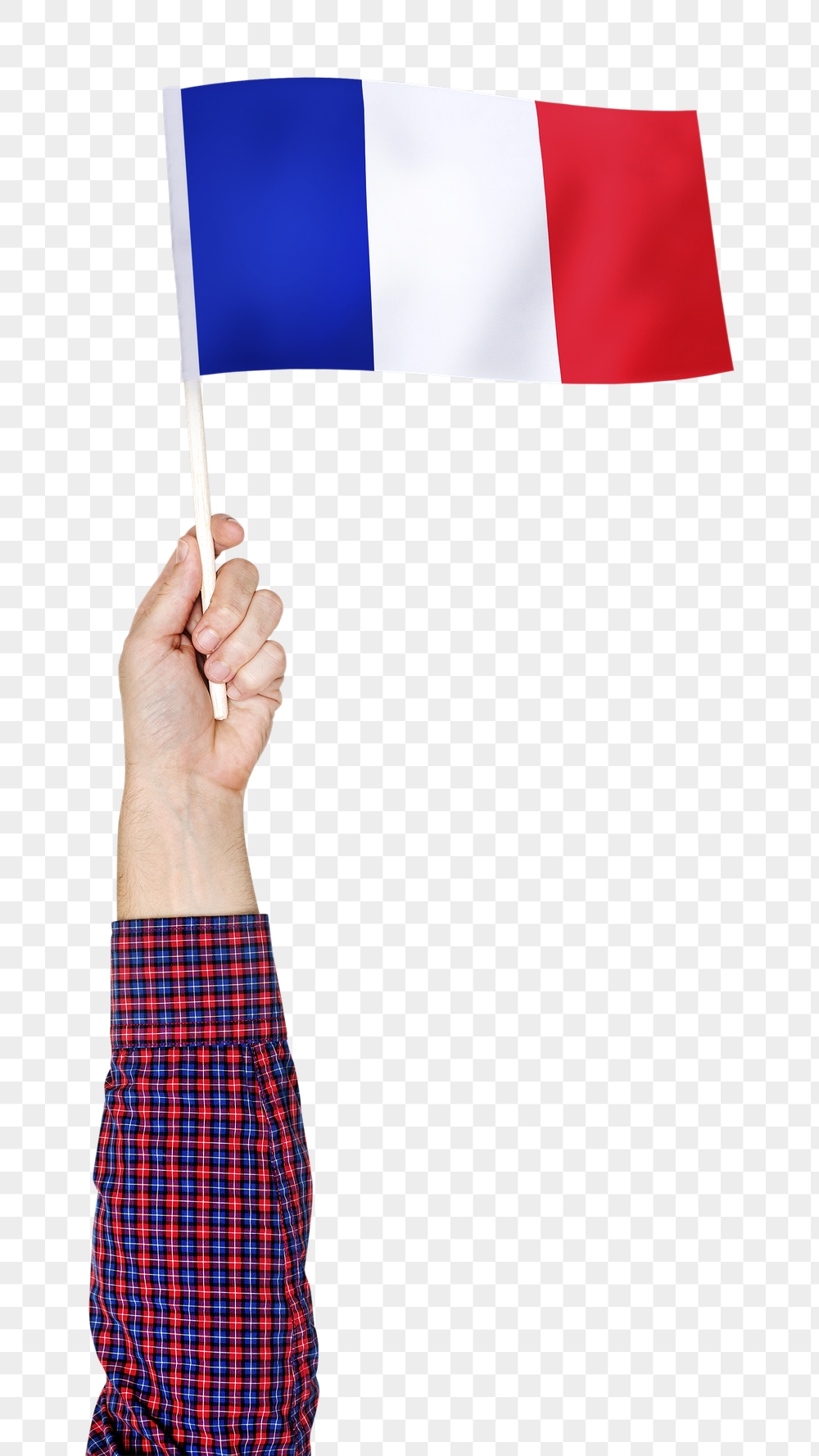 French Republic's flag png in hand | Free PNG - rawpixel