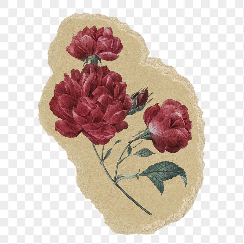 French rose flower png sticker, | Free PNG Illustration - rawpixel