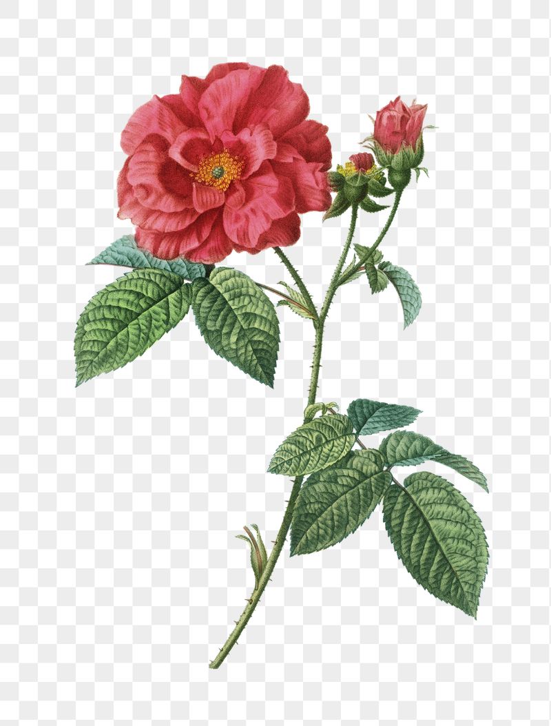 French rose png flower sticker, | Free PNG - rawpixel