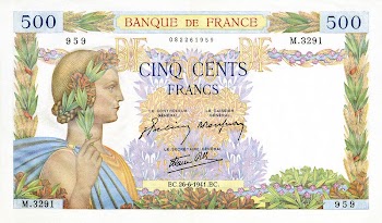 French's 500 Francs banknote (1941). | Free Photo - rawpixel